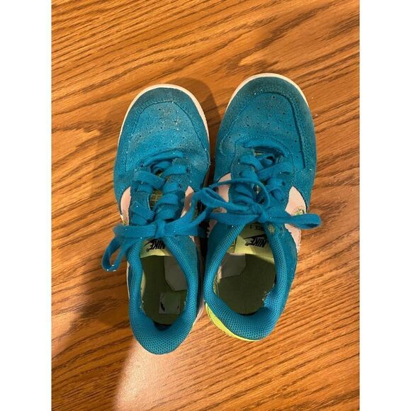 Nike Air Force 1 '07 Shoes Oracle Aqua Ghost Suede - Kids Size 13 - Picture 4 of 12